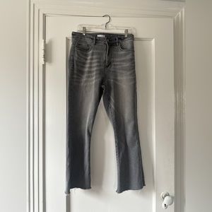 Loft gray jeans kick crop style